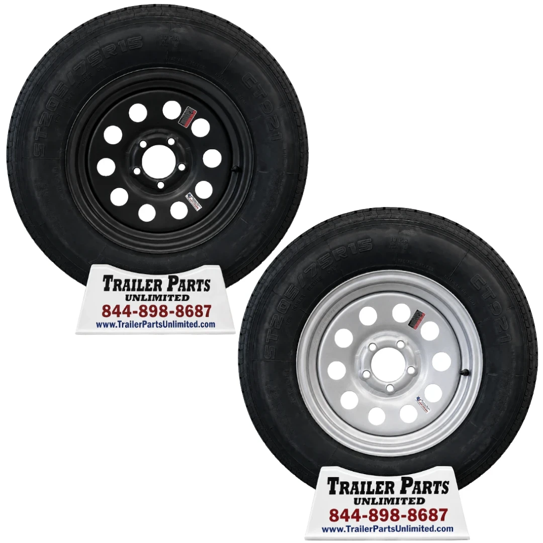 15" 10PLY TRAILER TIRE WHEEL COMBO 5 LUG