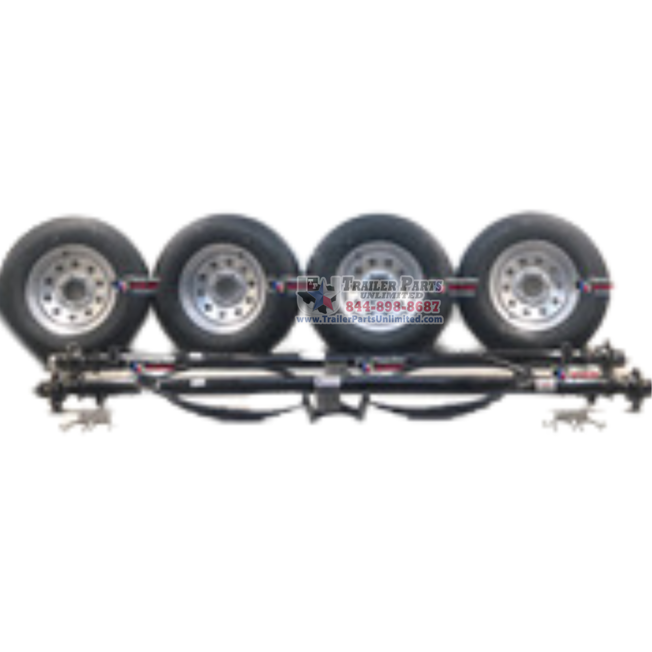 tandem 5200 lb axle tire wheel kit - 2 idler axles with tires and wheels
