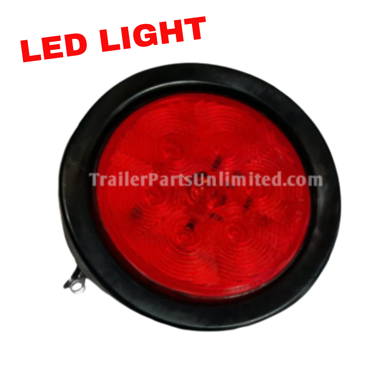 4'' Round Red 8 LED Stop/Turn/Tail Light w/ 3 Prong Plug & Rubber Grommet 4'' Round Red 8 LED Stop/Turn/Tail Light w/ 3 Prong Plug & Rubber Grommet