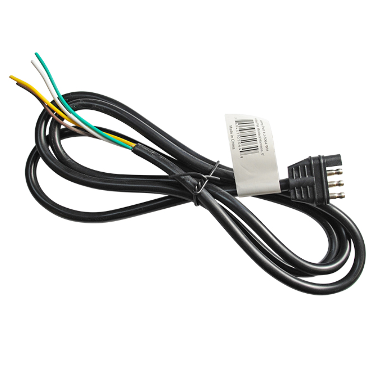 TPU5707 - 4-Way Flat Trailer Plug with Molded 8-foot Wire Harness
