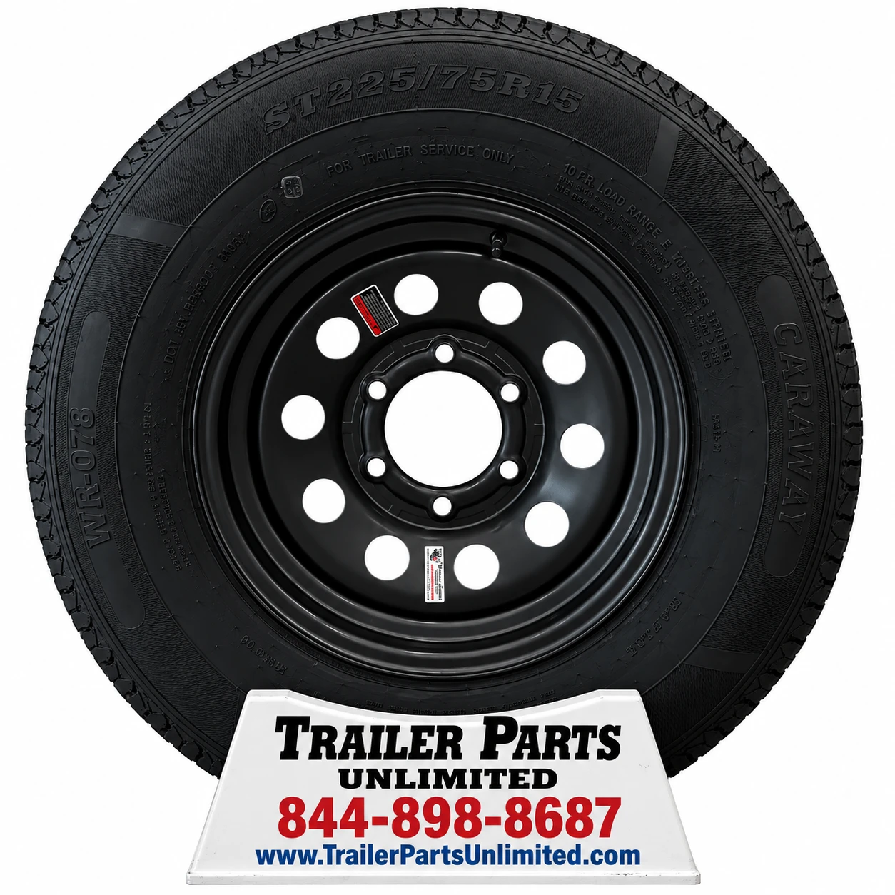 15" 10PLY TRAILER TIRE WHEEL COMBO 6 LUG