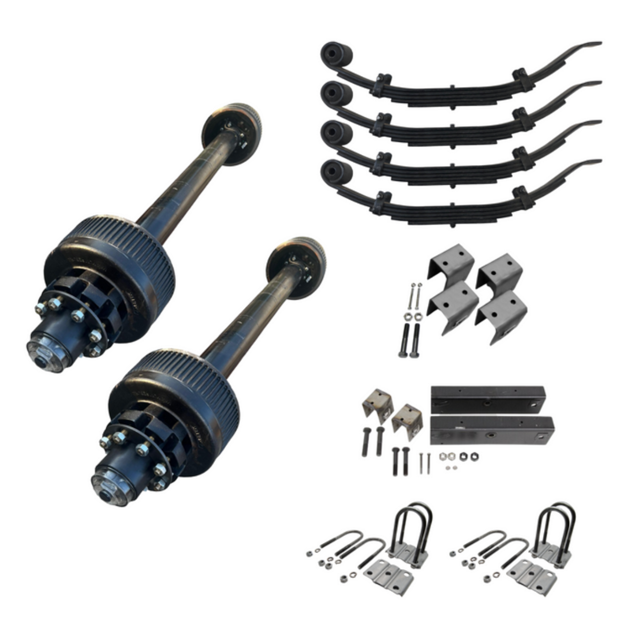 24K Capacity Trailer Axle Kit
Choose the 12,000 lb Carter Tandem Trailer Axle Kit - 24K Capacity for exceptional strength and durability. Comparable to top brands such as Dexter, Rockwell, and Lippert, this kit is perfect for heavy-duty trailers requiring maximum load capacity and stability.