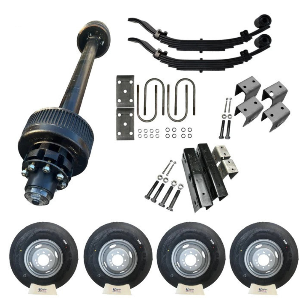 Dexter Axle Alternative, Heavy-Duty Trailer Axle, Silver Wheel Trailer Kit