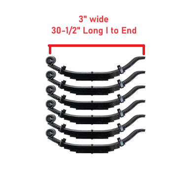 72-88 leaf spring for 12000 lb dexter axle