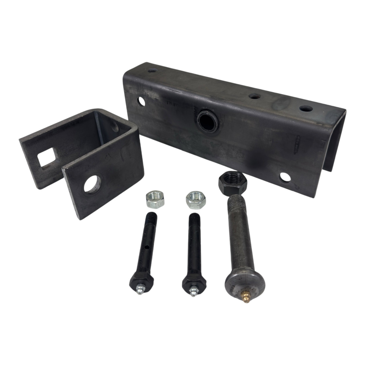Complete repair kit with 12" equalizer for trailers using 2" wide slipper springs. Built for heavy-duty performance