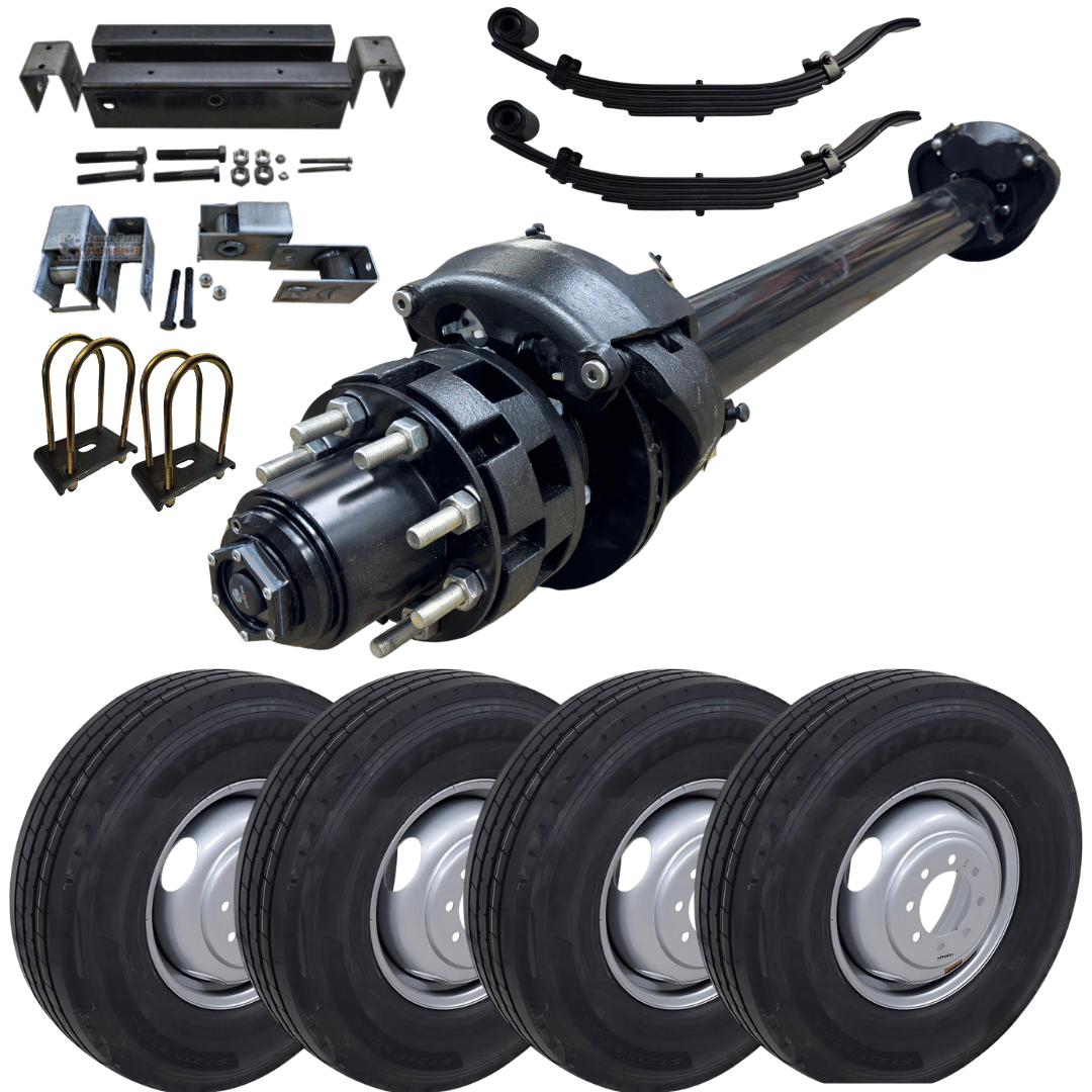 Hydraulic brake system close-up – Carter’s 12K axle kit delivers superior control.
