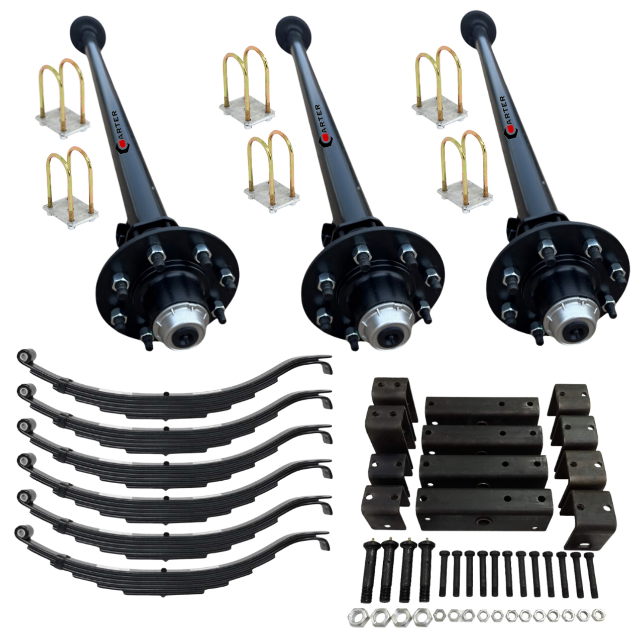 Carter 7K Triple Idler Axle Kit - Heavy-Duty Design with 12" Equalizers Carter 7K Triple Idler Axle Kit - Heavy-Duty Design with 12" Equalizers