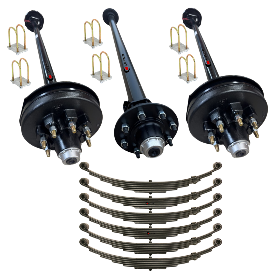 7000 lb trailer axle kit - 3 axle trailer