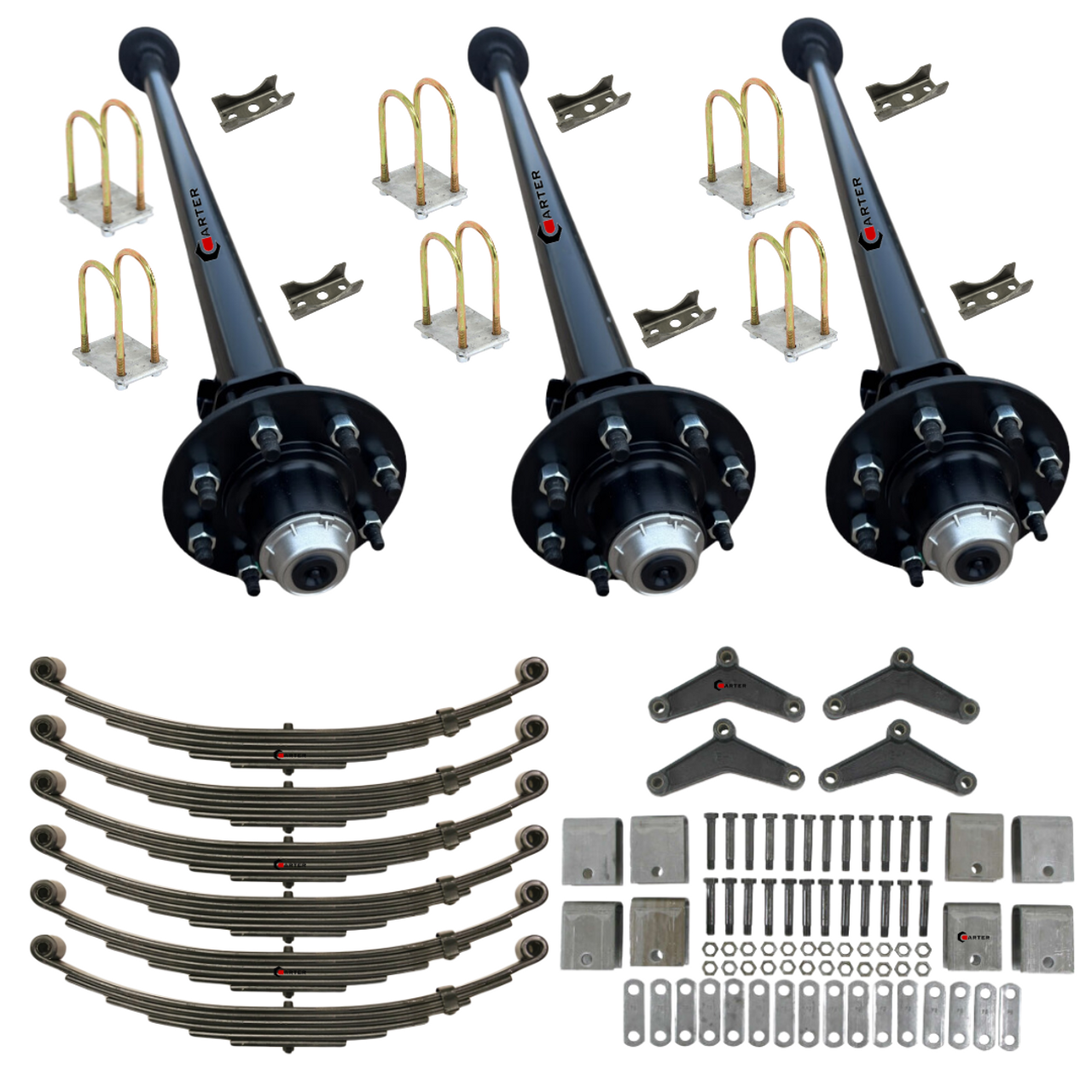 7000 lb TK Tandem Axle HD Kit - 14K Capacity (Axle Series) - carter axle