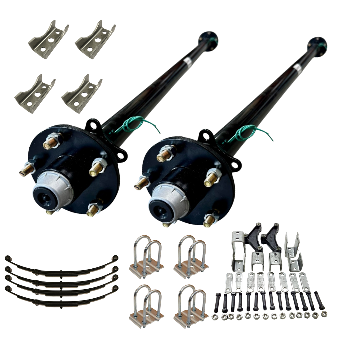 3.5K Tandem Trailer Axle Kit 7k GVWR 5 Lug axles dexter lippert carter