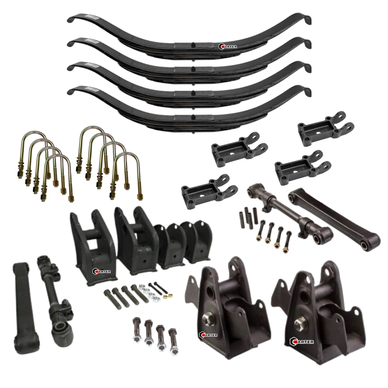 Tandem Axle HDSS Hutch Suspension Kit – Complete with Springs