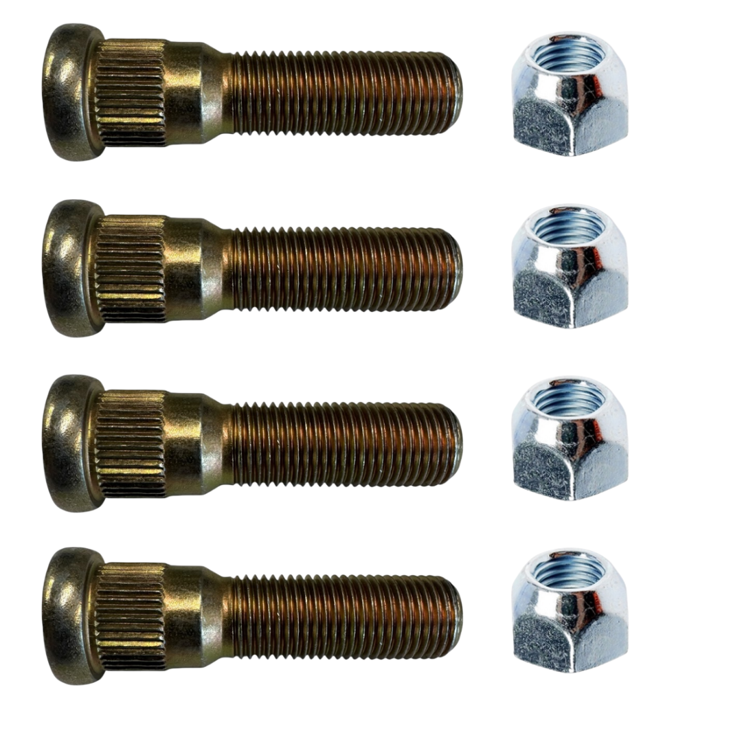 standard 1/2" trailer lug stud with standard lug nut