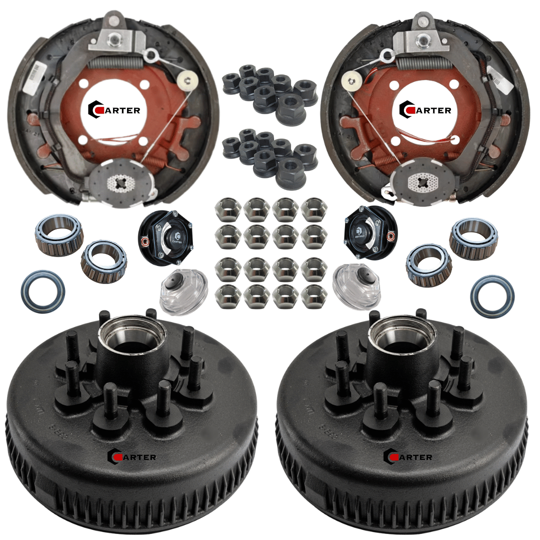 Dexter 8k trailer axle repair kit for dexter new style trailer axles with 12-1/4" x 2-1/2" brakes. also works with the 7200 lb trailer axles made by dexter