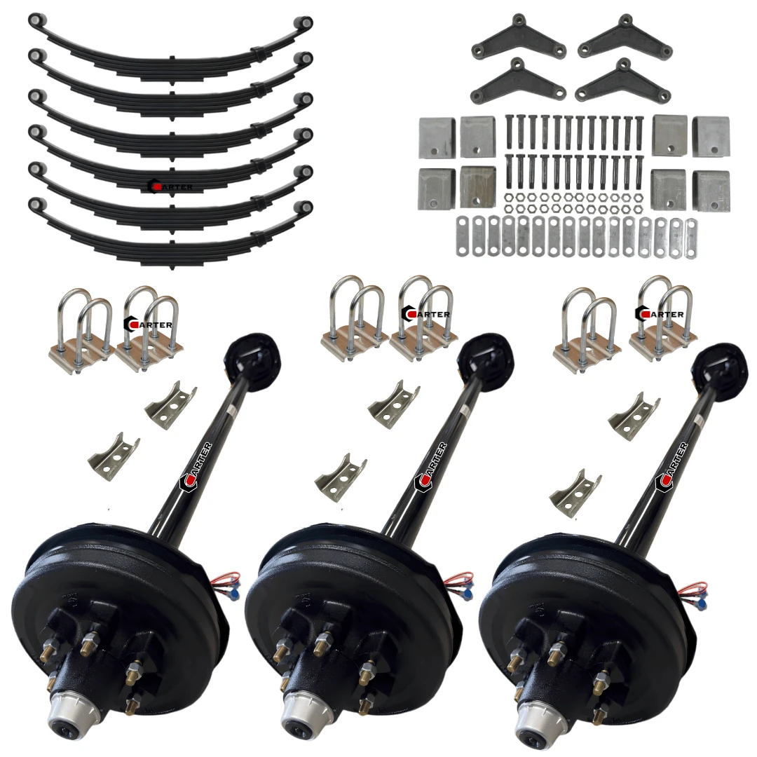 dexter 6k triple trailer axle kit 18k GVWR - 6 lug axles