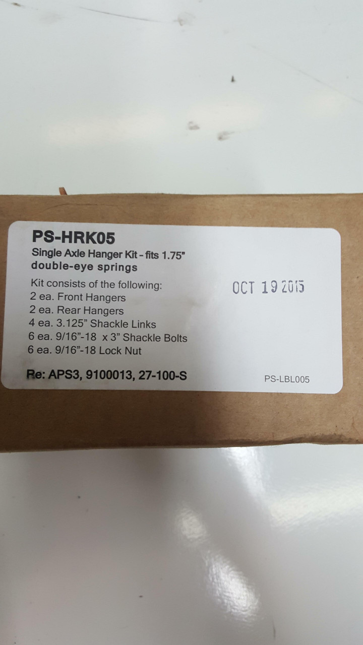 Single Trailer Axle Hanger Kit for Double Eye Springs