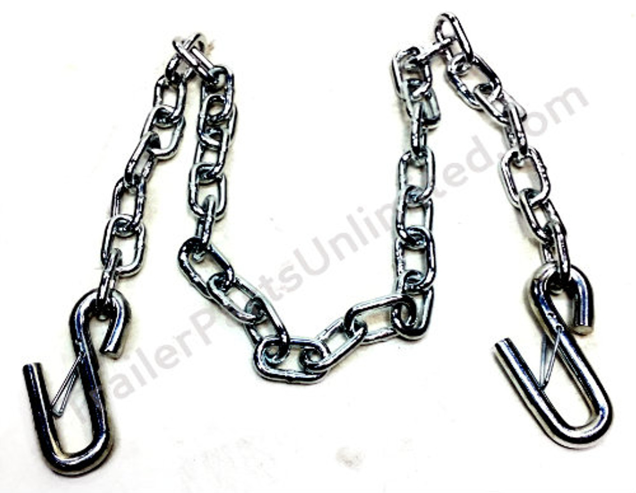 48 x 1/4 Safety Chain w/ 2 Safety Latch Hooks 5.2k Cap. - Trailer Parts  Unlimited