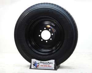 235/75R17.5 18-Ply Taskmaster Trailer Tire on Black Solid Wheel 8x6.5" .19os