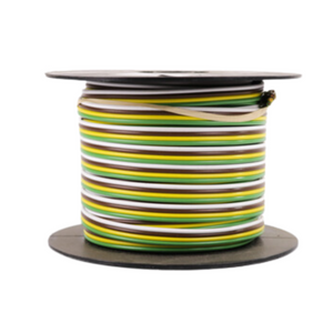 4-Way Flat Wire Parallel 4 Wire 16 Gauge Trailer Wire Sold By The Foot or by the 500' roll