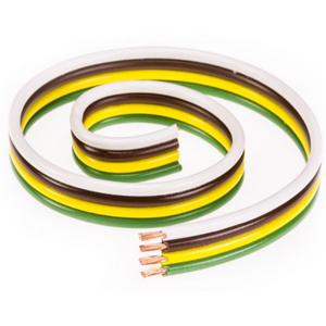 4-Way Flat Wire Parallel 4 Wire 16 Gauge Trailer Wire Sold By The Foot or by the 500' roll