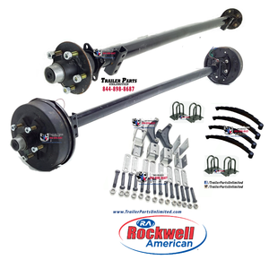 3.5k tandem axle kit - 7k gvwr - one brake one ilder trailer axle