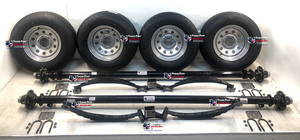 12k tandem axle tire wheel trailer kit
