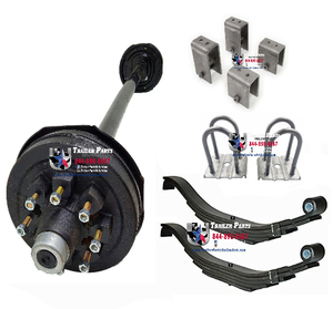 7k Electric Brake Single Axle Trailer Kit 8 Lug Slipper Spring