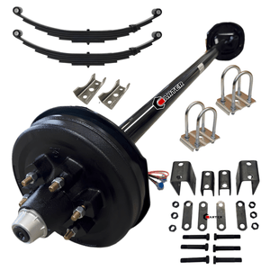 6000 lb trailer axle kit with electric brakes - 6 lug