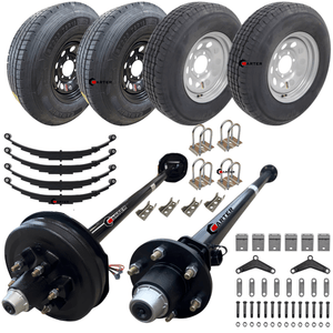 DEXTER 6K TANDEM AXLE TRAILER KIT 12K GVWR. CARTER TRAILER AXLES ARE FULLY INTERCHANGEABLE WITH DEXTER AXLES AND PARTS