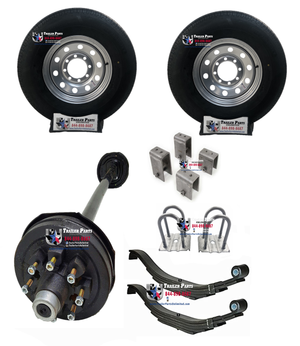 7k electric brake single axle trailer tire wheel kit. 