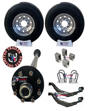 7k TPU single axle kit with 16" 14ply trailer tires and wheels