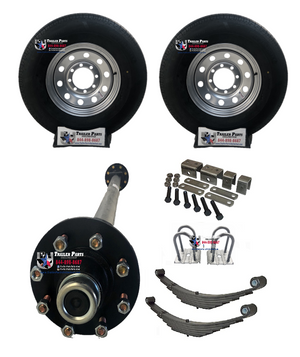 7k single axle trailer tire wheel package. build a trailer kit