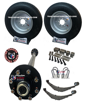 7000 lbs single axle trailer kit with 17.5" heavy duty 16ply tires