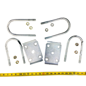 3"U-Bolt Kit -  Zinc Plated - Use With 3" Dia. Round Axles - One Kit Per Axle