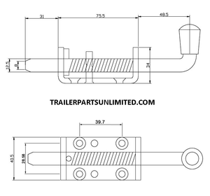 Bolt-On Spring Latch - Zinc Plated J-11775