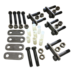 Tandem Axle Suspension Repair Kit for Double Eye Springs - 2-1/4" Long Shackles