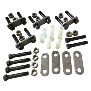 Tandem Axle Suspension Repair Kit for Double Eye Springs - 2-1/4" Long Shackles