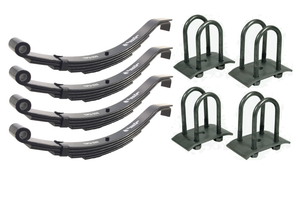 Tandem Trailer Slipper Spring Suspension Kit for 3" Tube - 5,200 - 7,000 lbs.  Axles