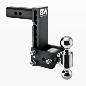 B&W Tow & Stow 2-Ball Mount - 2" Hitch - 7" Drop, 7-1/2" Rise - 10K - Black