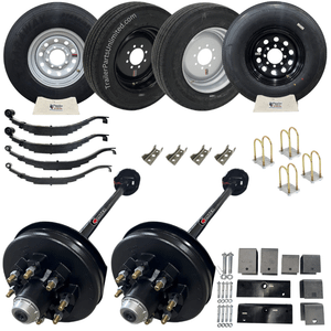 DEXTER 7k tandem axle trailer kit 14k gvwr - carter brand. with choice of trailer tire wheel combos 