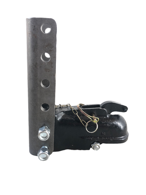 2-5/16" Adjustable Coupler w/ Bolts and Heavy Duty 6 Hole Bracket 15k Cap.