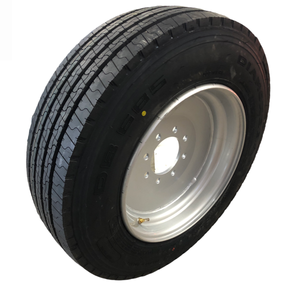 235/75R17.5 18-Ply Diamond Back TR685 All Steel Tire on Solid Silver Wheel 8x6.5"