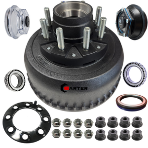 10K TRAILER HUB AND DRUM FOR DEXTER AXLES, LIPPERT AXLES, AND CARTER TRAILER AXLES