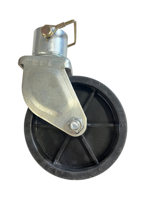 6" Trailer Swirl Jack Caster Wheel With Pin