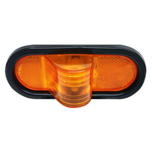 6" Oval Amber 16 LED Turn, Tail Humpback Light w/ Rubber Grommet 3 Prong Plug