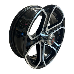 Unveiling the Perfect 5x5" 15" Black and Silver Spoke Aluminum Trailer Wheel