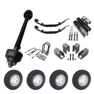 10K TRAILER AXLE KIT WITH 16" DUAL TRAILER TIRES