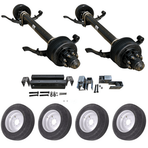 12k tandem trailer axle kit with super single wheels 