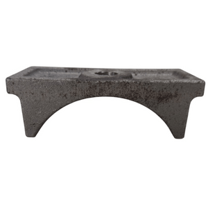 Durable 3-66 spring pad seat for 5" round trailer axles. Forged steel construction, fits 3" wide springs, with 6" x 3" x 2" dimensions
