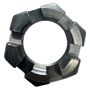 Durable 6-slot castle nut for 1"-14 trailer spindles – built tough for 2K-8K axles