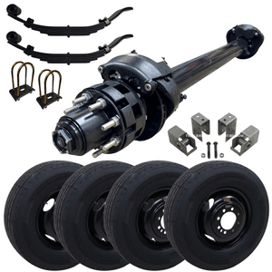 Close-up of hydraulic disc brakes on the 12K trailer axle – unmatched stopping power for heavy loads